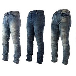 Lion Dynasty Men's Fashion Moto Denim Jeans (32–42)