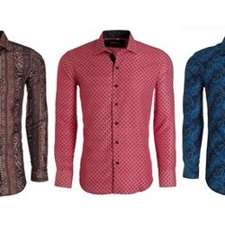 Suslo Couture Men's Bold Casual Slim-Fit Long Sleeve Button Down Shirt