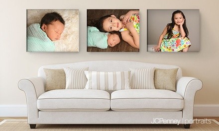 Professional In-Studio Photo Shoot & Canvas Print or Framed Wall Print at JCPenney Portraits (Up to 85% Off) 
